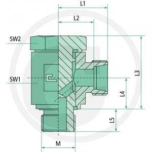 81602346 CONECTOR M14*1.5 LA 90 GRADE